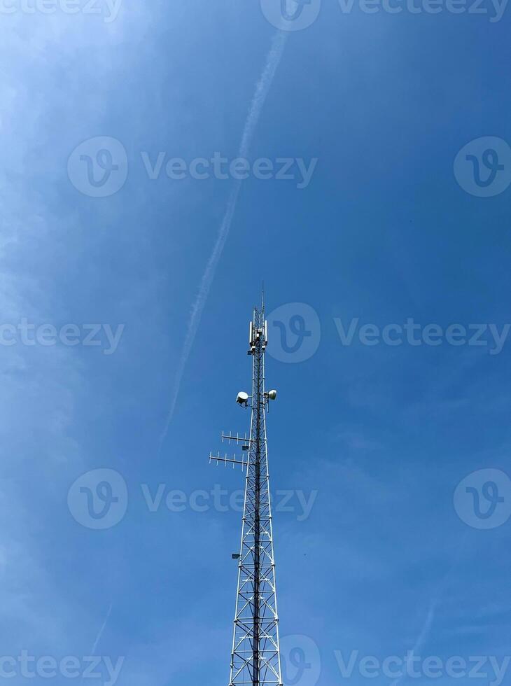 A base station in radio communications, mobile communications tower, is a system complex of transceiver equipment that provides centralized maintenance of a group of terminal subscriber devices photo