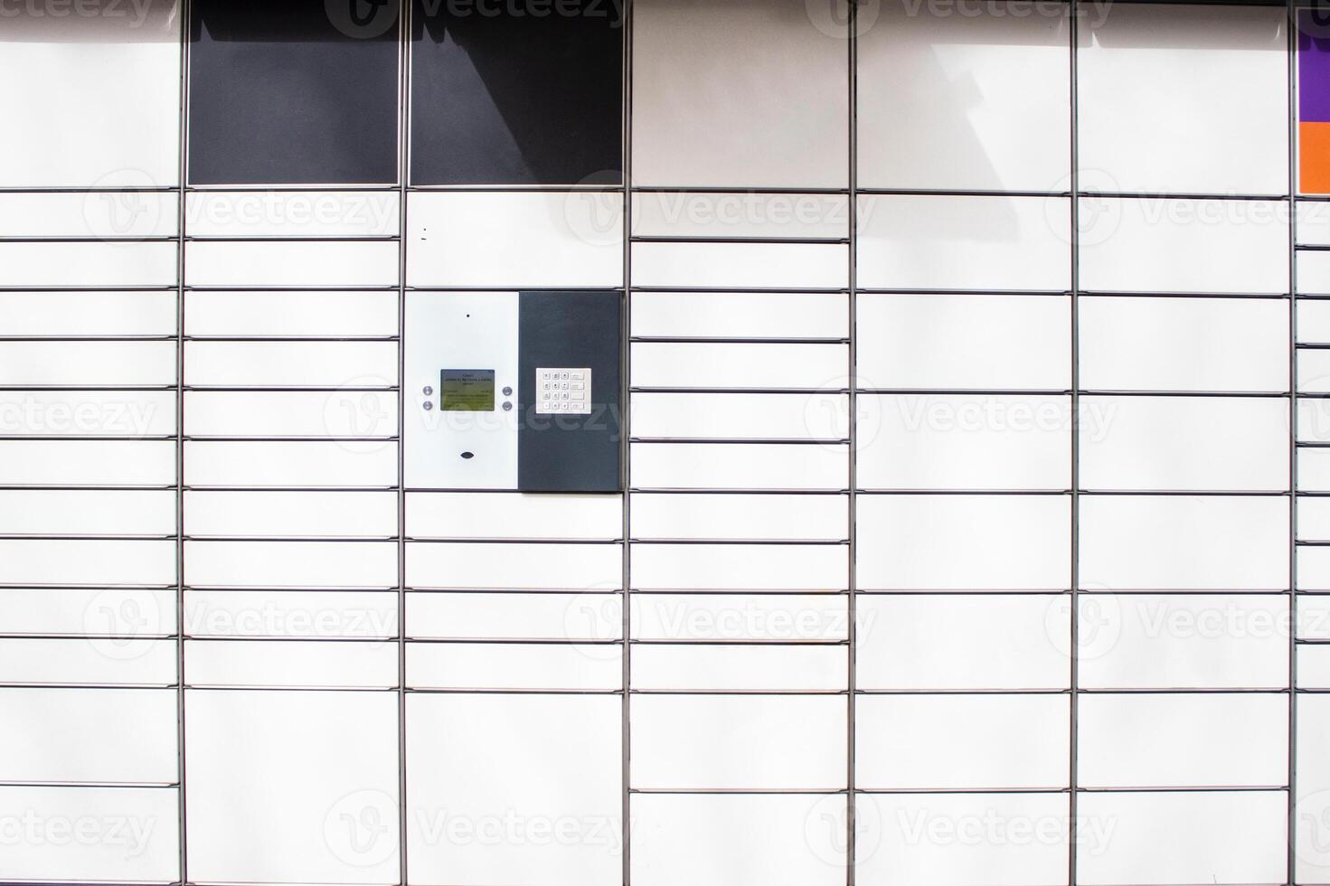 Automated self-service postal terminal. Automated postal terminal for storing parcels photo