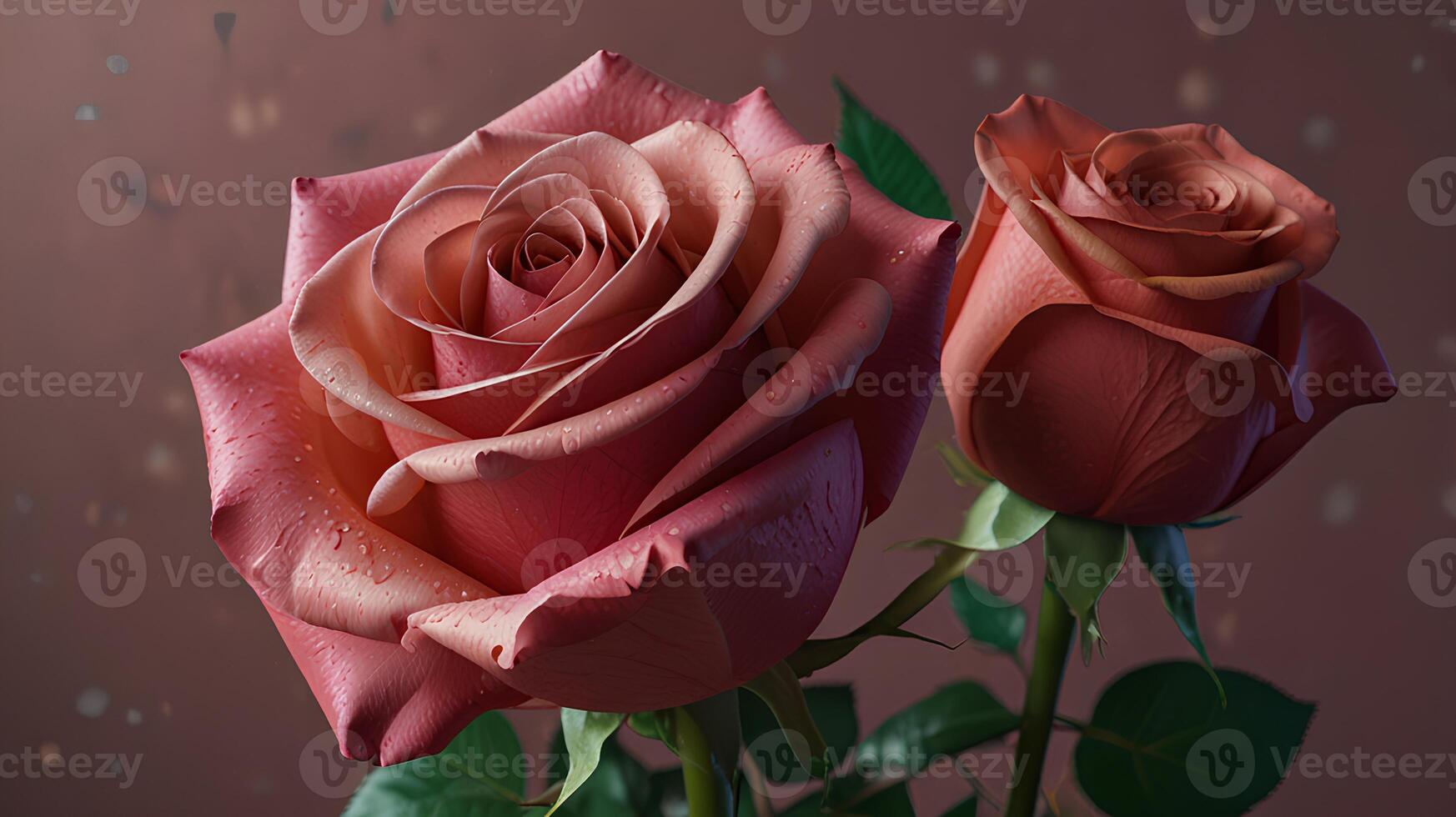 Various roses in different colors photo