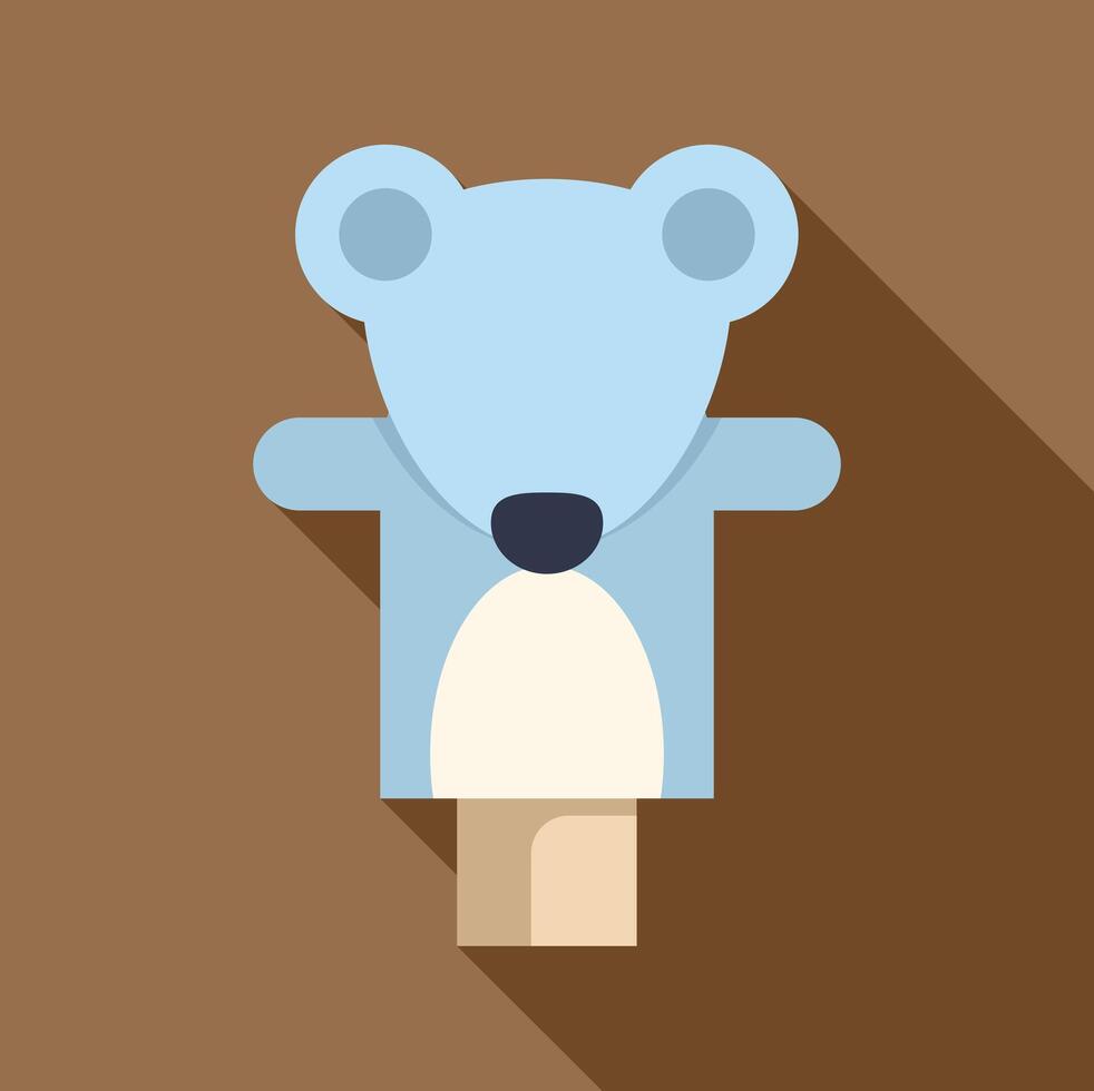 Blue mouse hand puppet offering comfort and playfulness vector