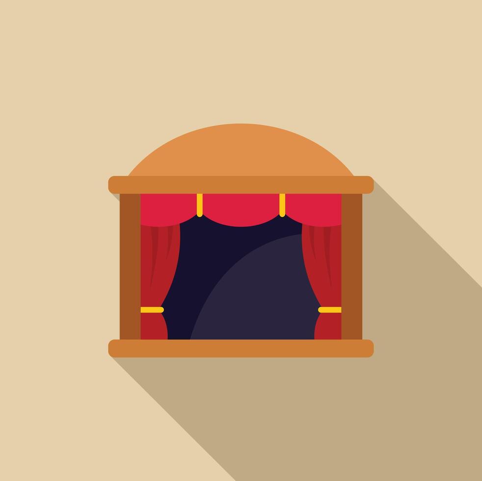 Theater stage with red curtains is waiting for its time to shine vector