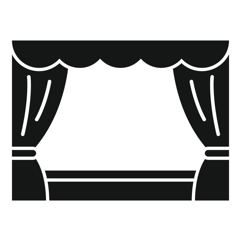 Theater stage with curtains open and empty scene vector