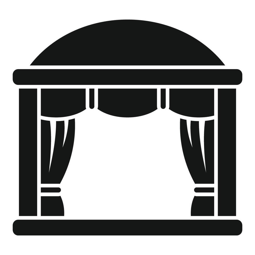Stage with curtains is representing theatrical performance icon vector