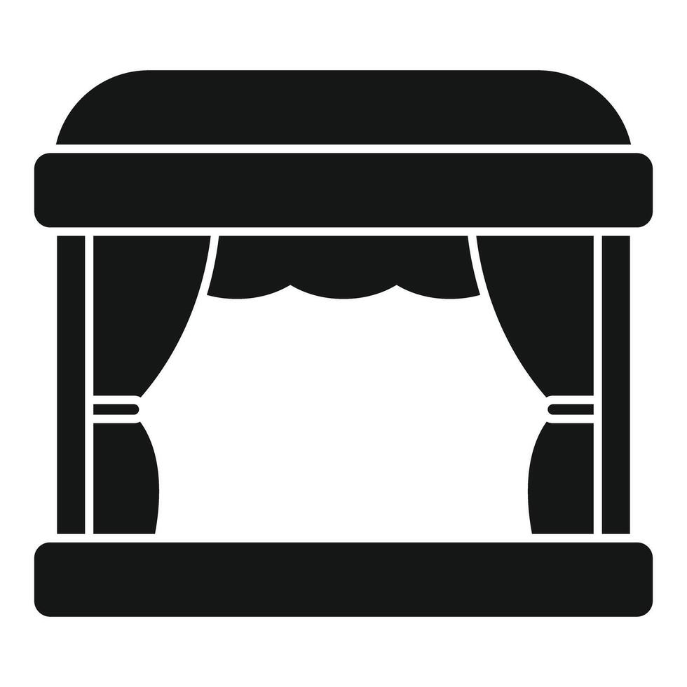 Empty theater stage with curtains is waiting for actors vector