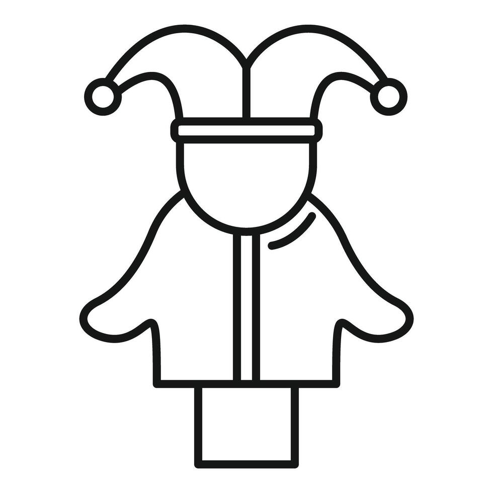 Jester costume hanging on white background representing carnival vector