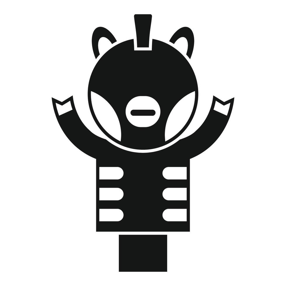 Zebra robot toy waving with arms raised vector