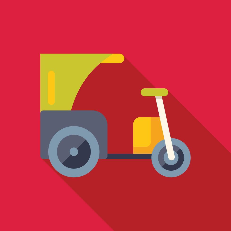 Asian motorbike taxi standing still on red background vector