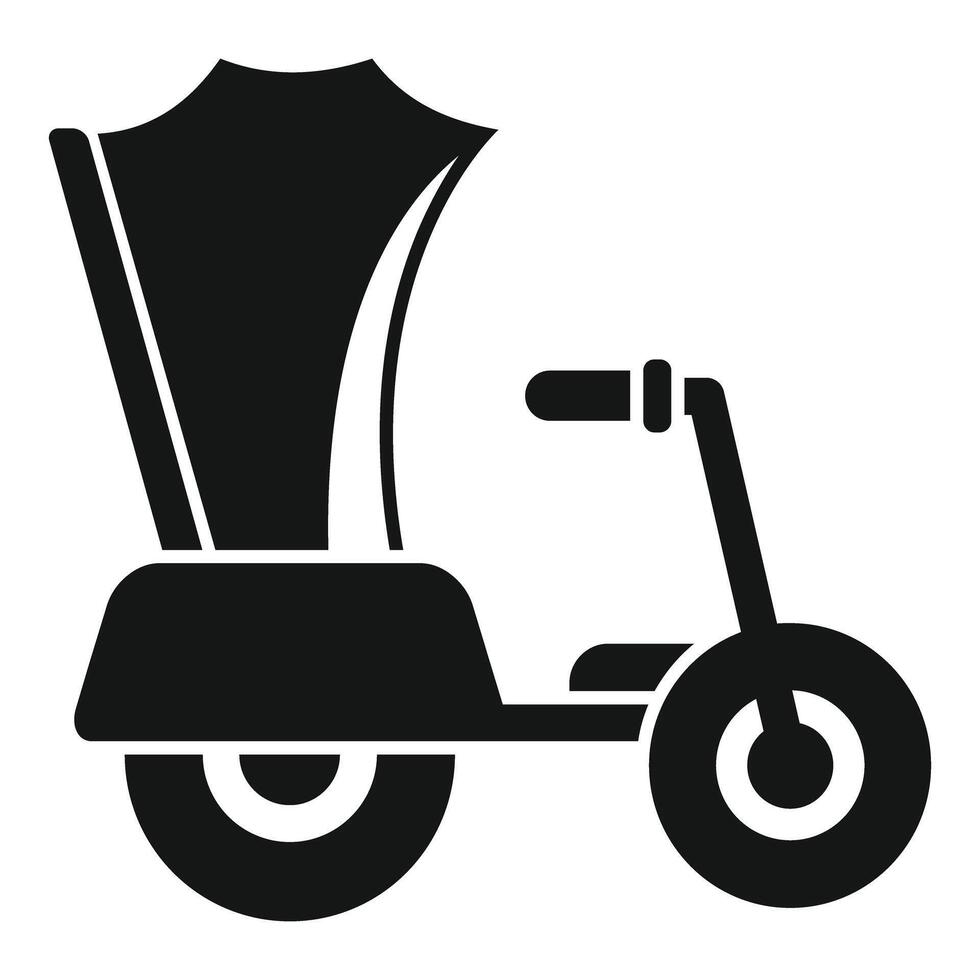 Modern covered tricycle offering sun protection for toddlers vector