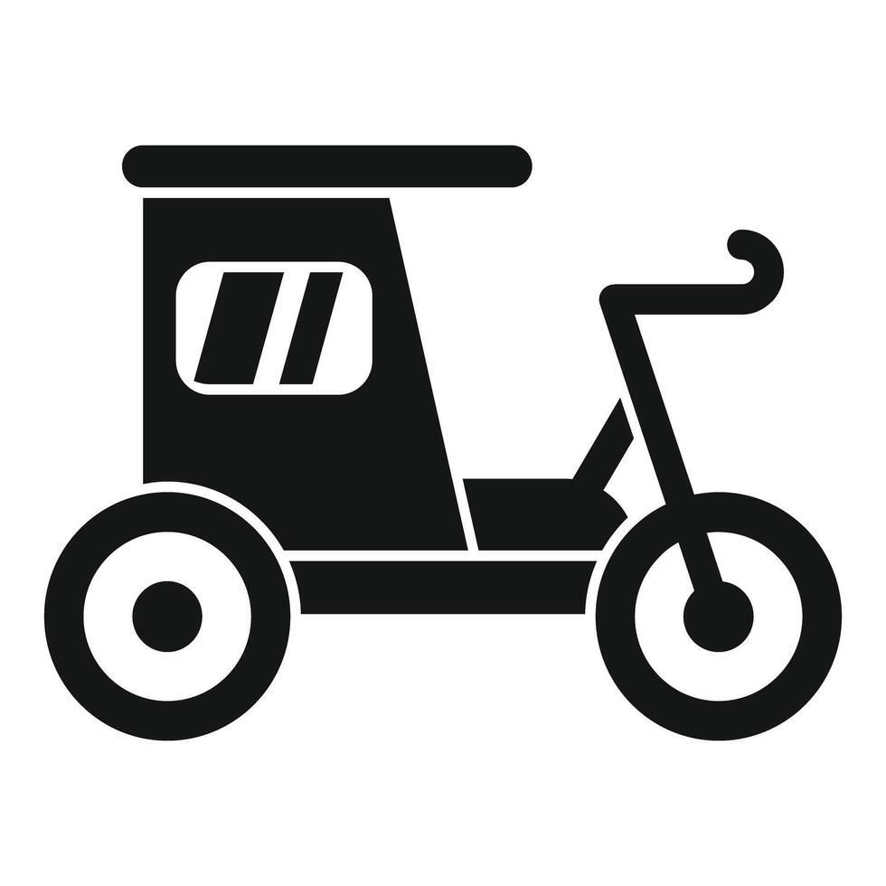 Modern velotaxi service for eco tourism and city transportation vector