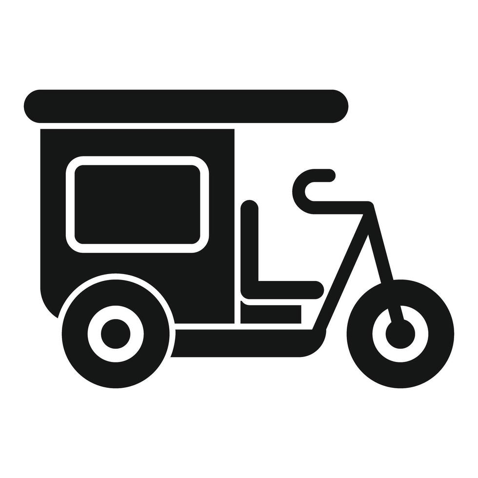 Asian motor tricycle presenting traditional public transportation vector