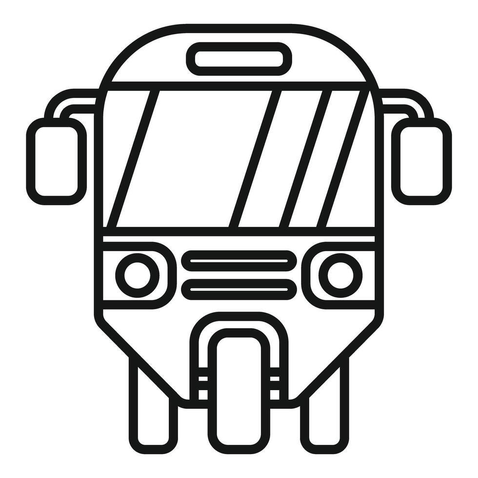 Tuk tuk front view exotic taxi service transportation icon vector