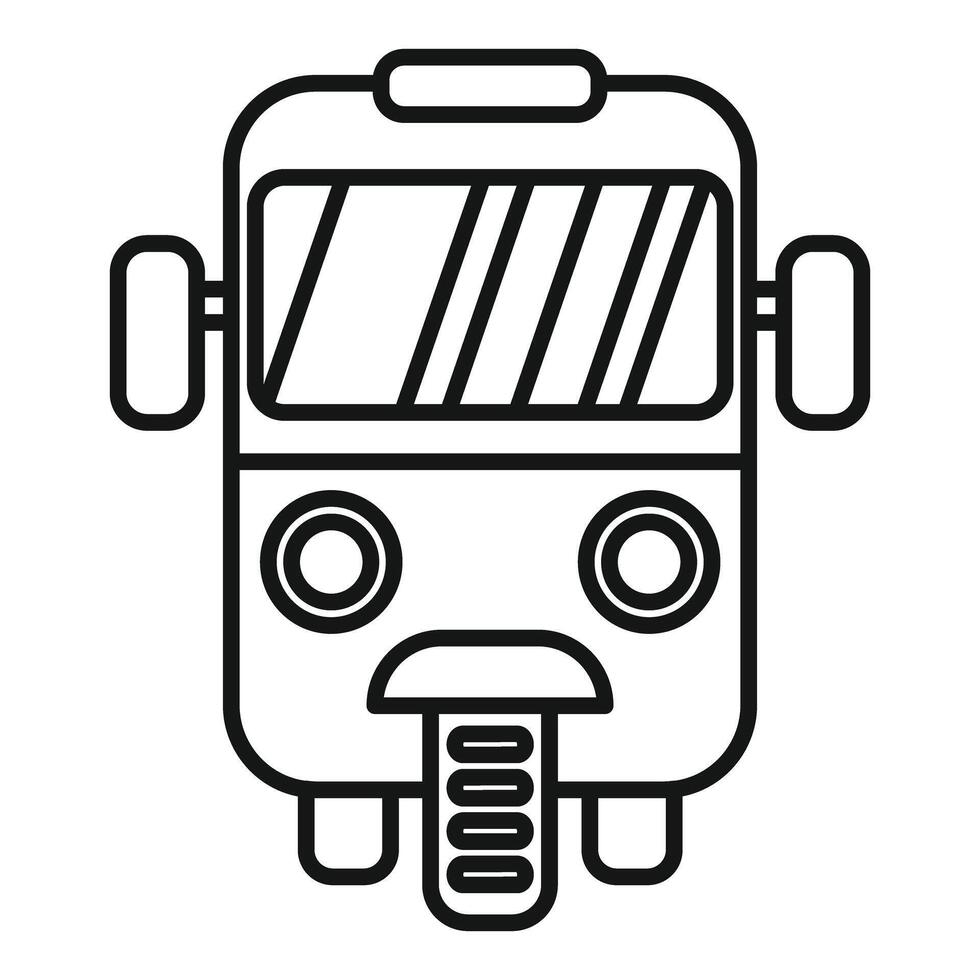 Front view asian tuk tuk taxi transport icon showing three wheels vector
