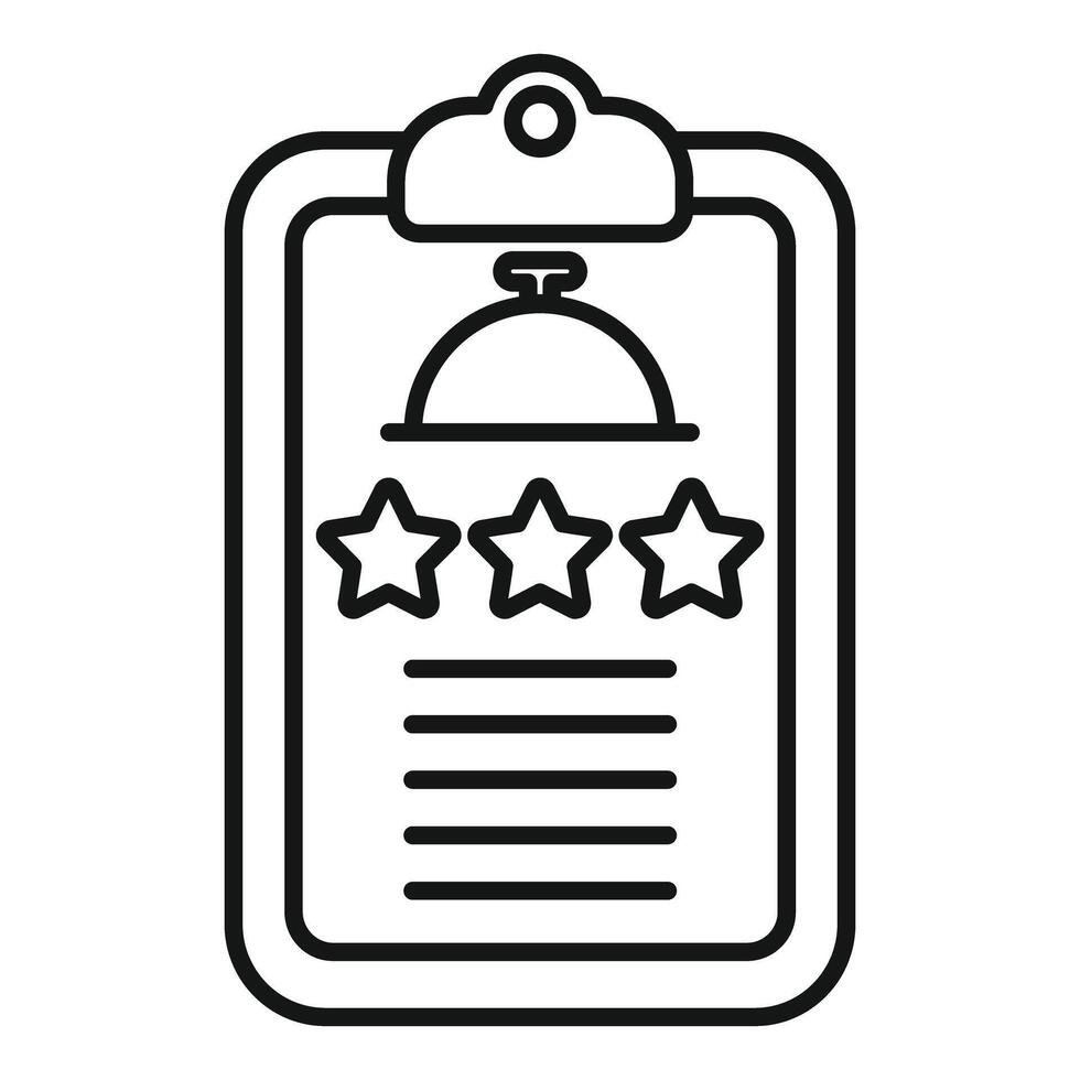 Restaurant feedback form with five star rating system showing positive customer review vector