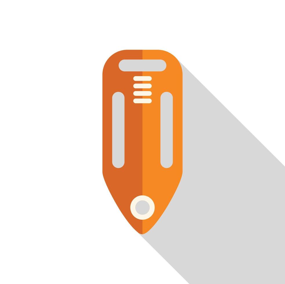 Orange lifeguard floatation device for water rescue and safety vector