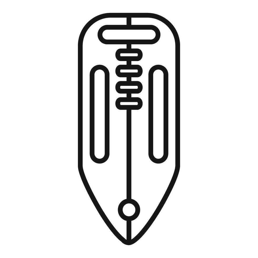 Lifeguard rescue board icon, outline style vector