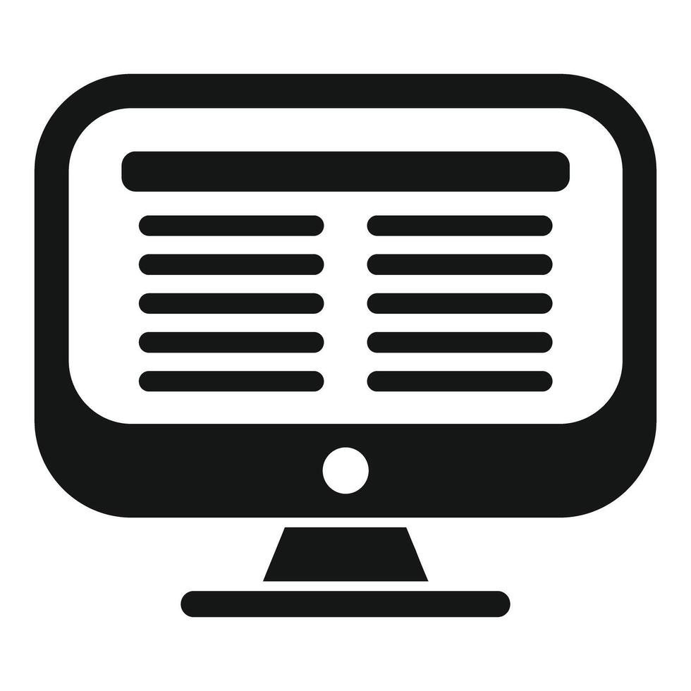 Computer showing website code programming icon vector