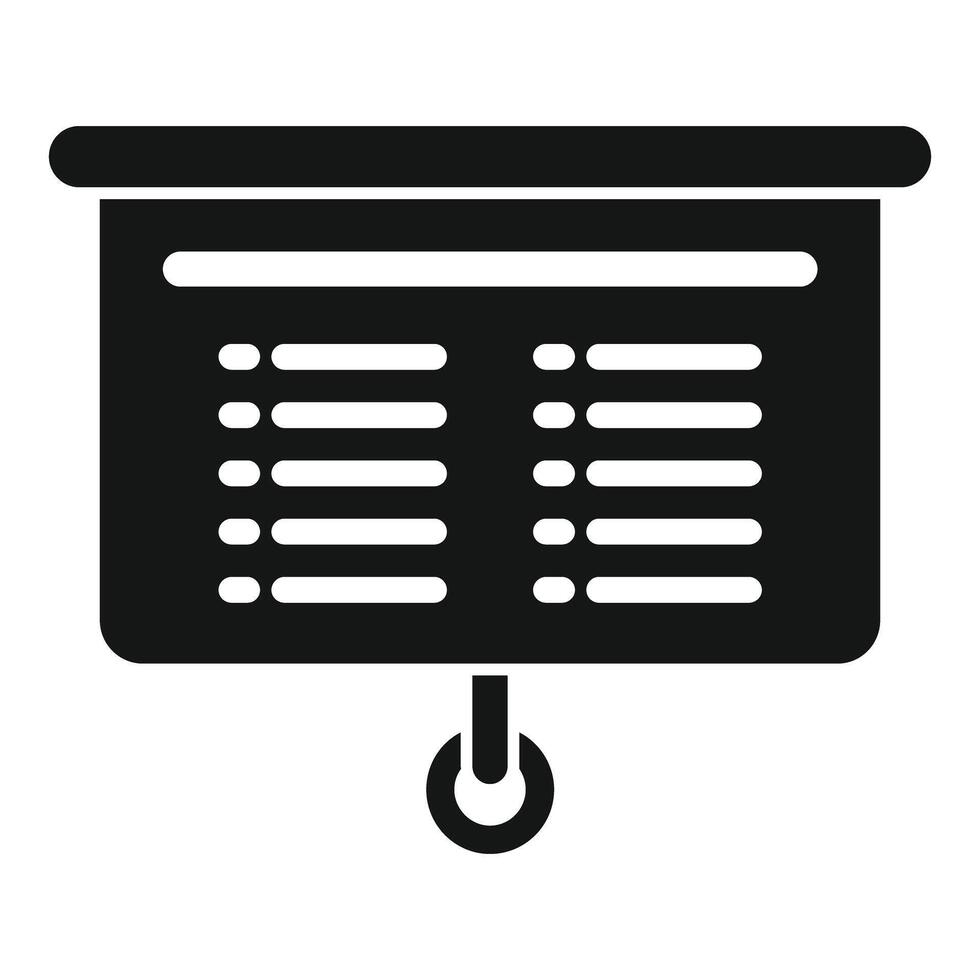 Interactive whiteboard showing text and images for modern education vector