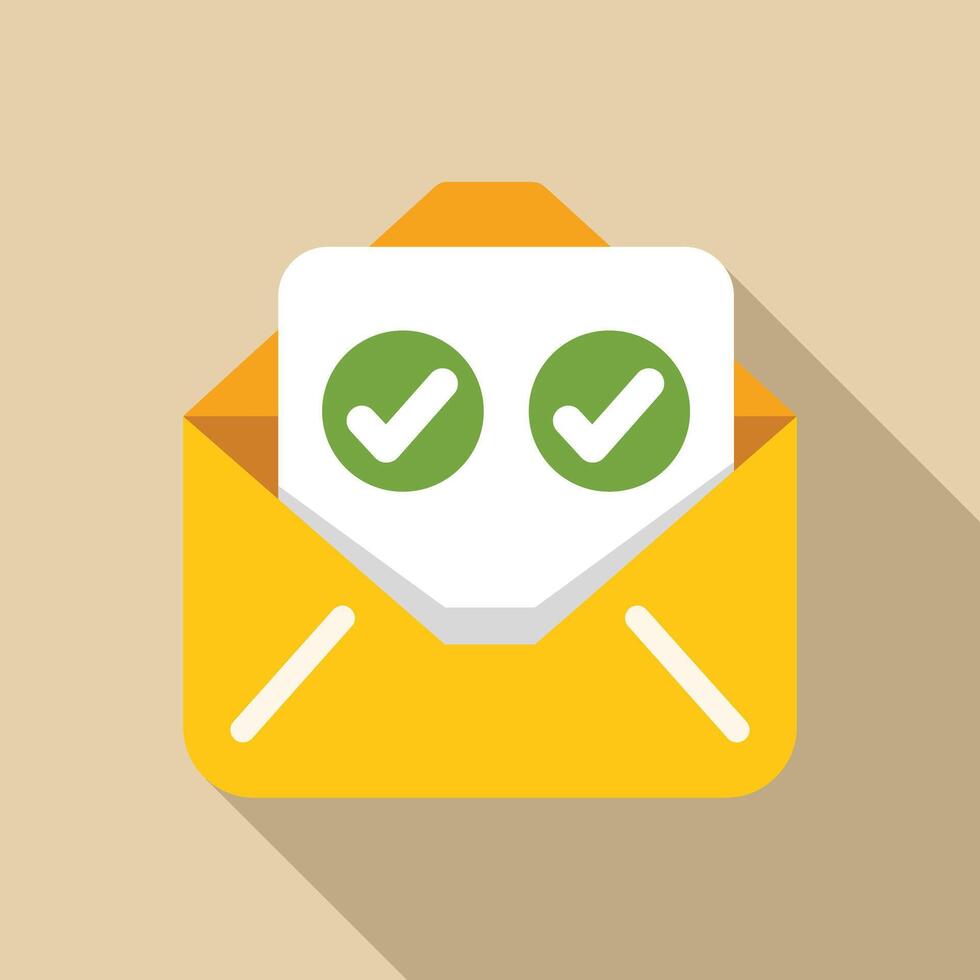 Email marketing campaign showing successful open and click through rate vector