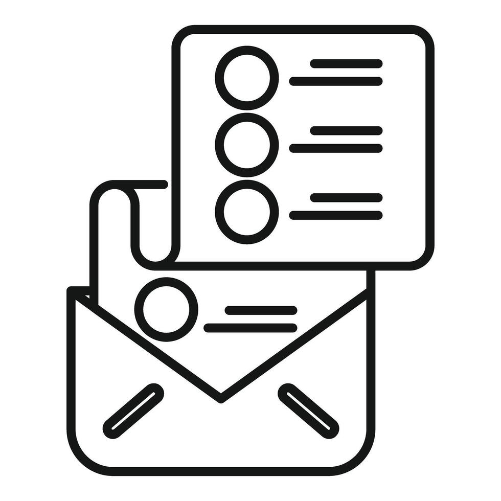 Email marketing campaign sending out newsletter with subscription form icon vector