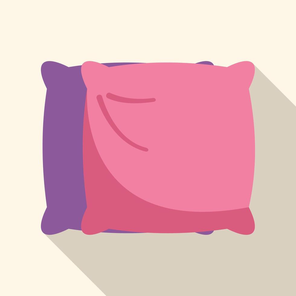 Soft pink pillow inviting a restful night sleep vector