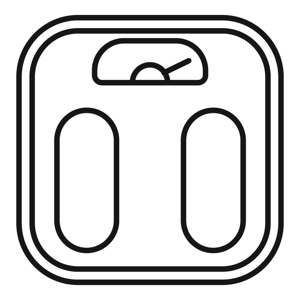 Bathroom scale icon representing weight loss and body mass index vector
