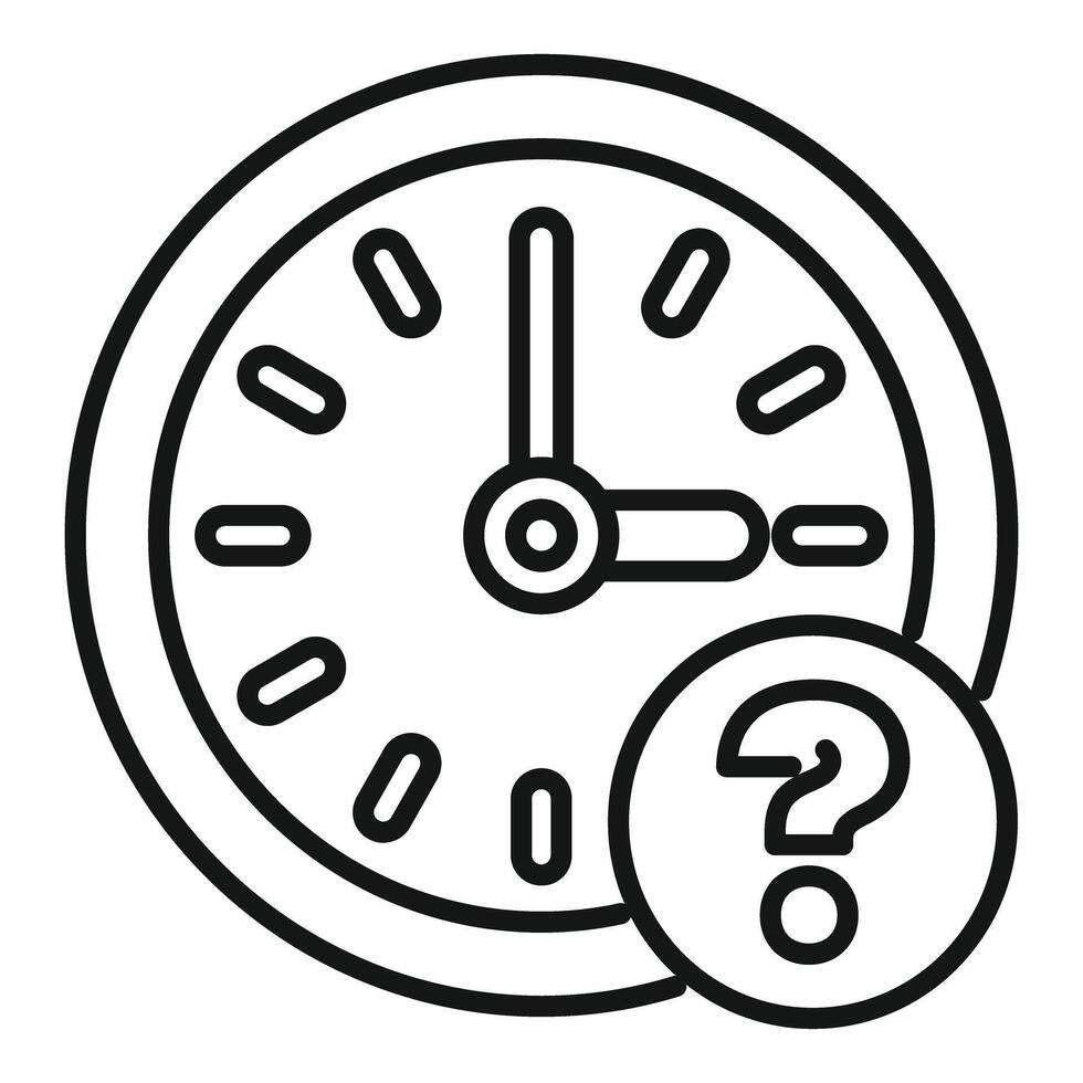 Clock face with question mark showing deadline concept vector