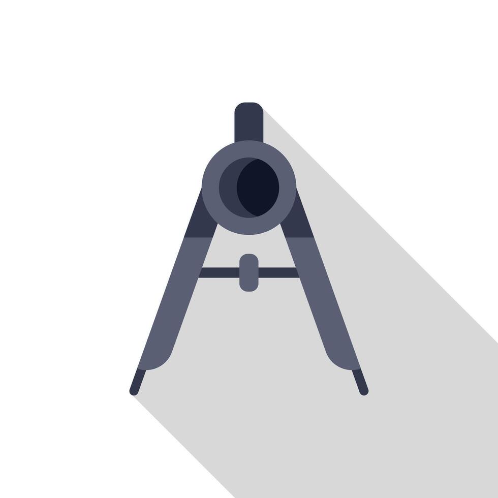 Compass drawing instrument creating circles and arcs vector
