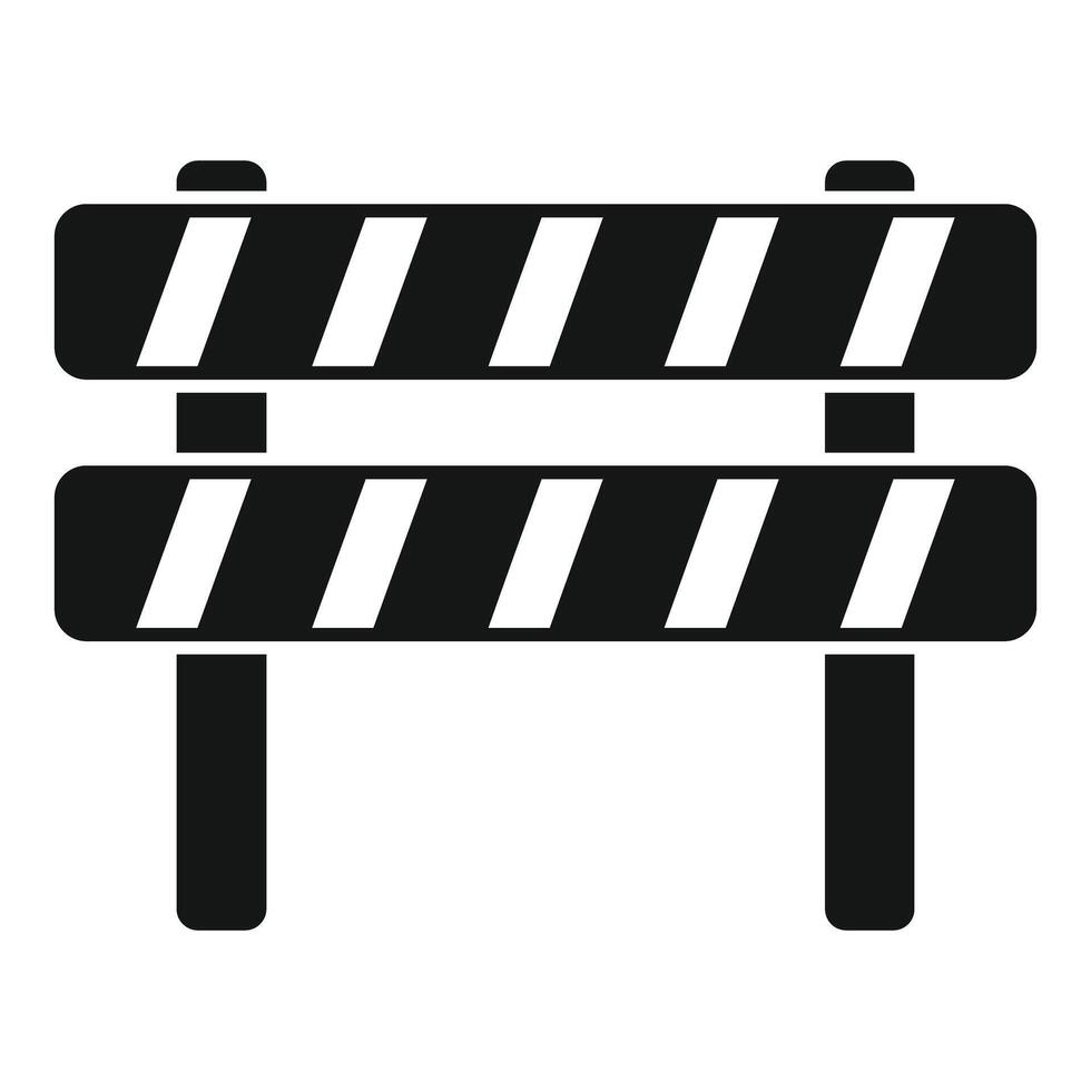 Striped road barrier blocking access vector