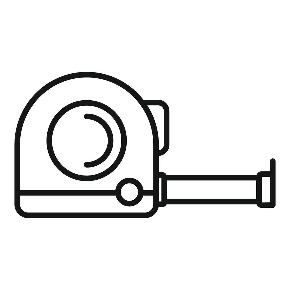 Measuring tape icon showing length and distance vector