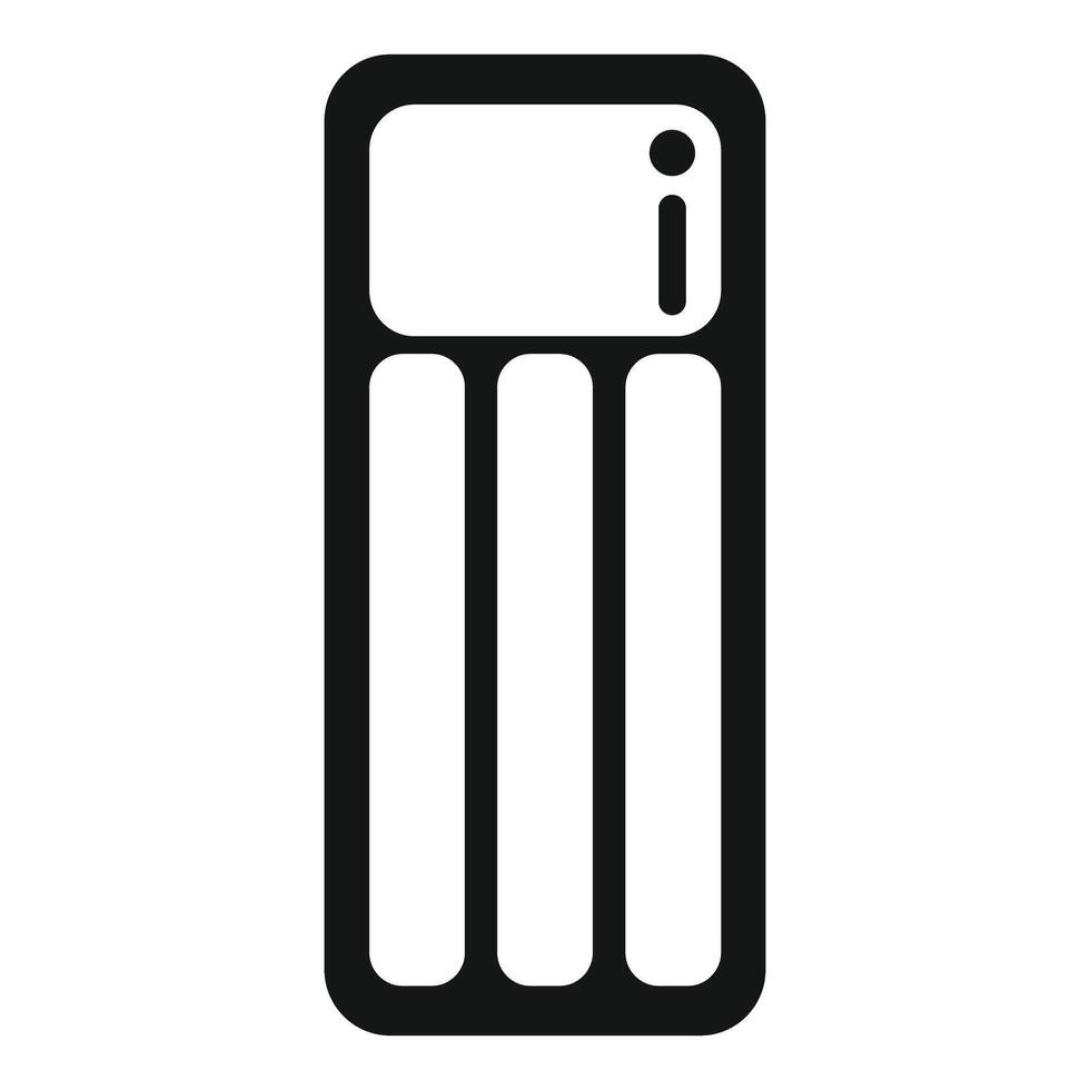 Inflatable mattress icon representing camping equipment for outdoor recreation vector