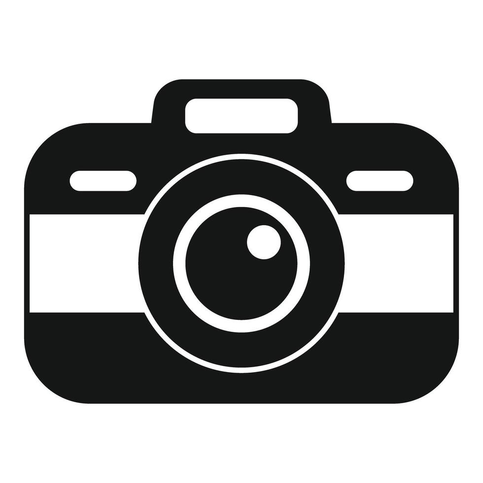 Black and white digital camera capturing the moment vector