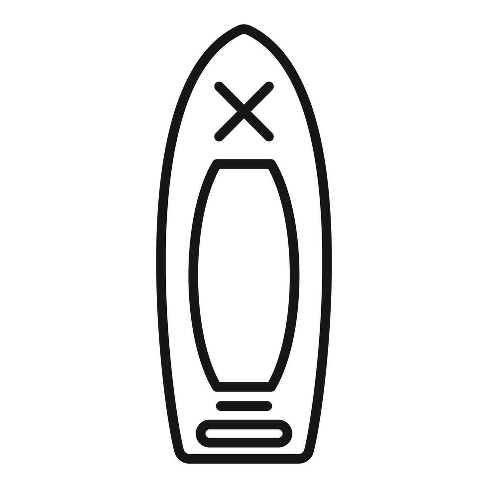 Top view kayak icon representing water sports and outdoor activities vector