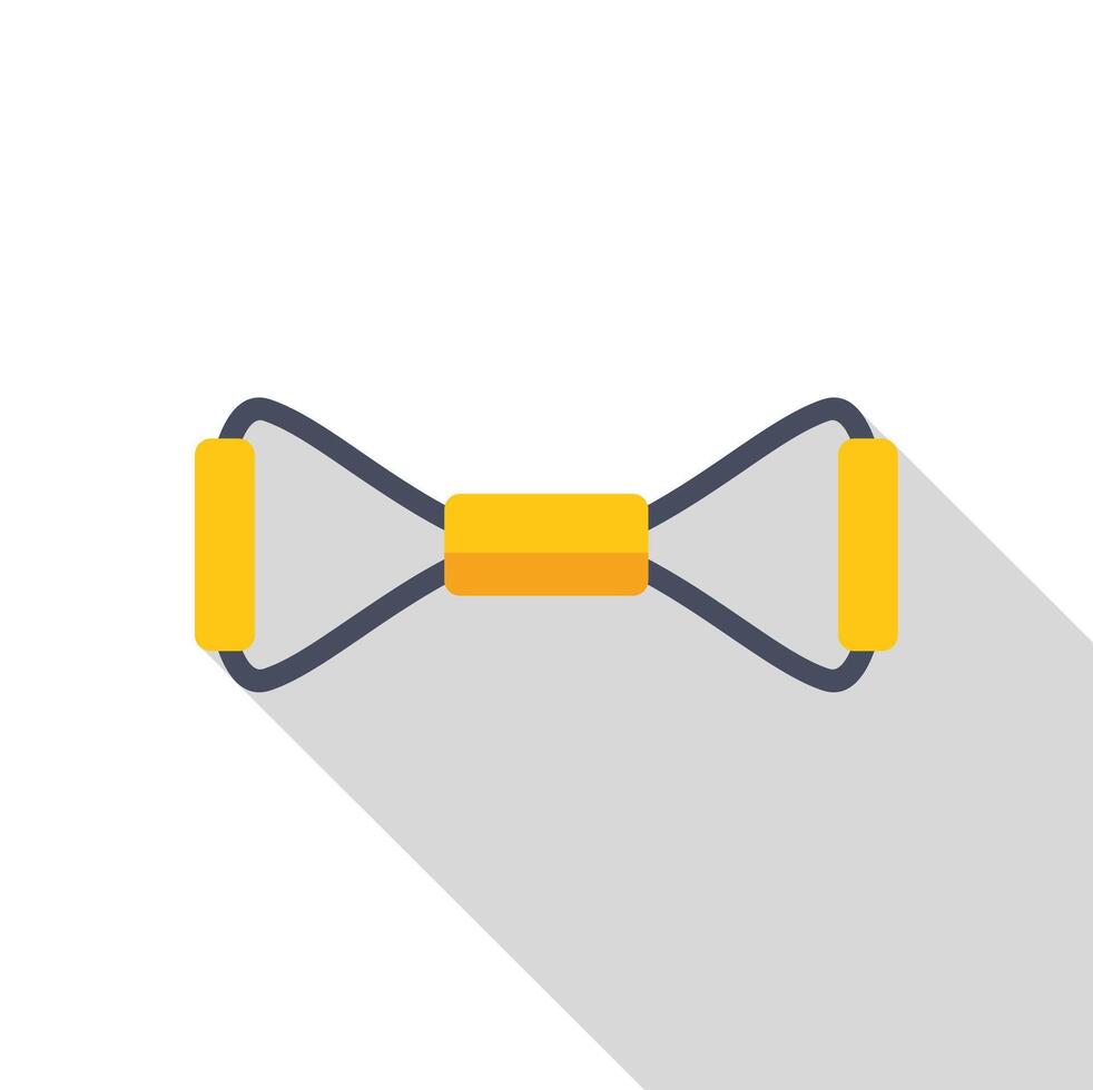 Resistance band icon depicting working out and fitness vector