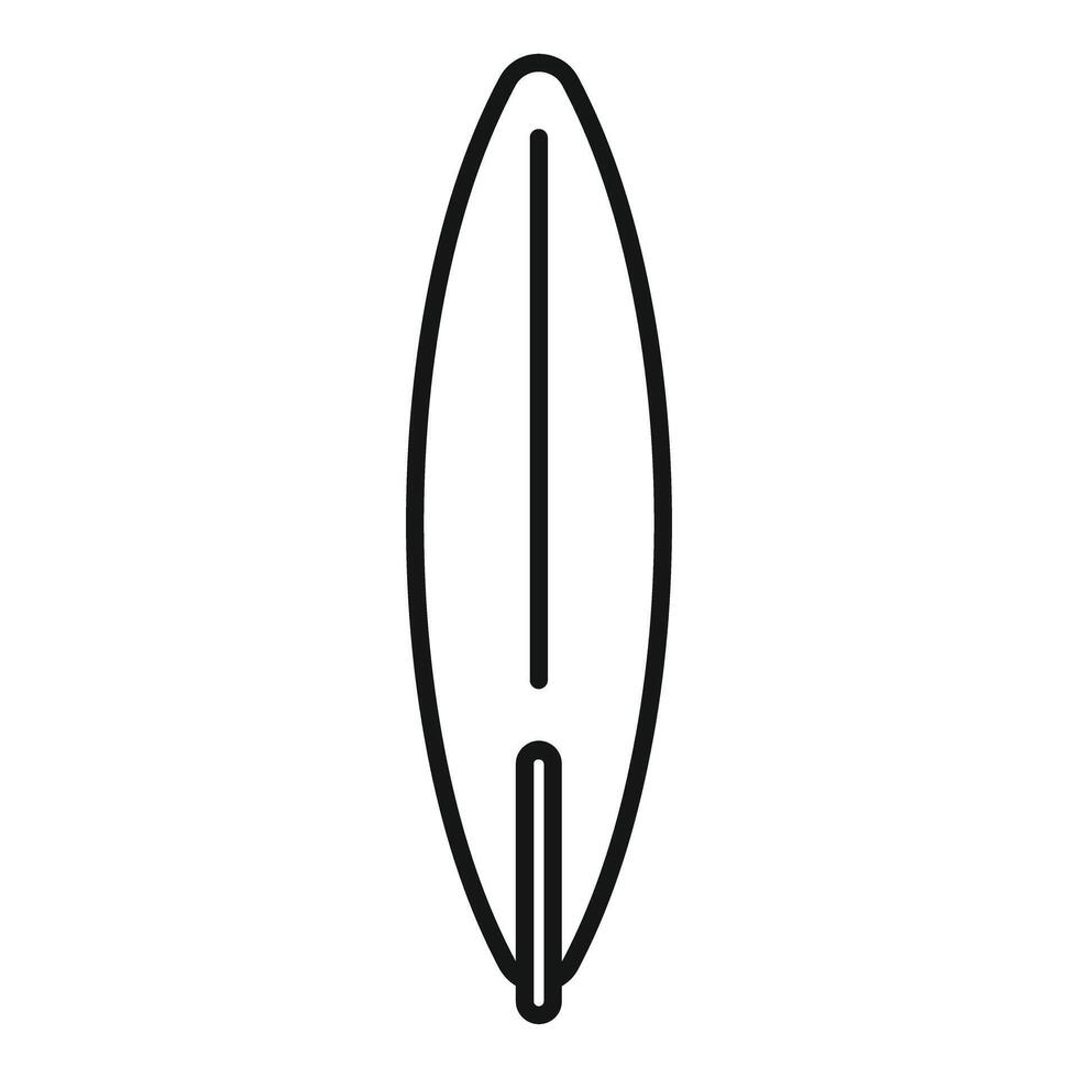 Surfboard outline showing water sport and summer activity vector
