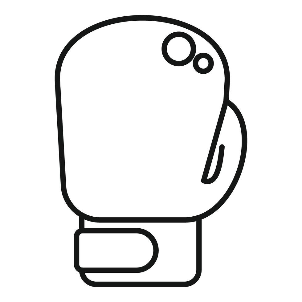 Boxing glove for fighting in boxing ring with belt fastener vector