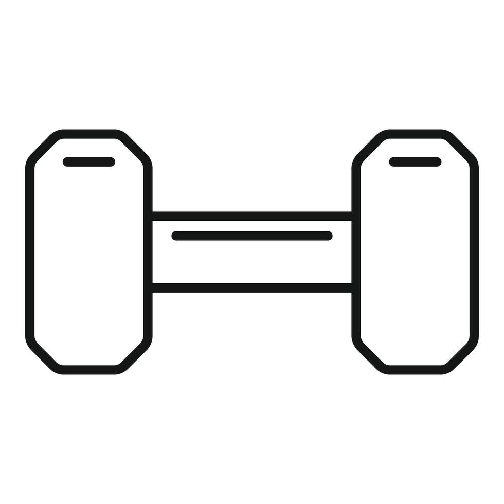Dumbbell icon representing weightlifting and fitness vector