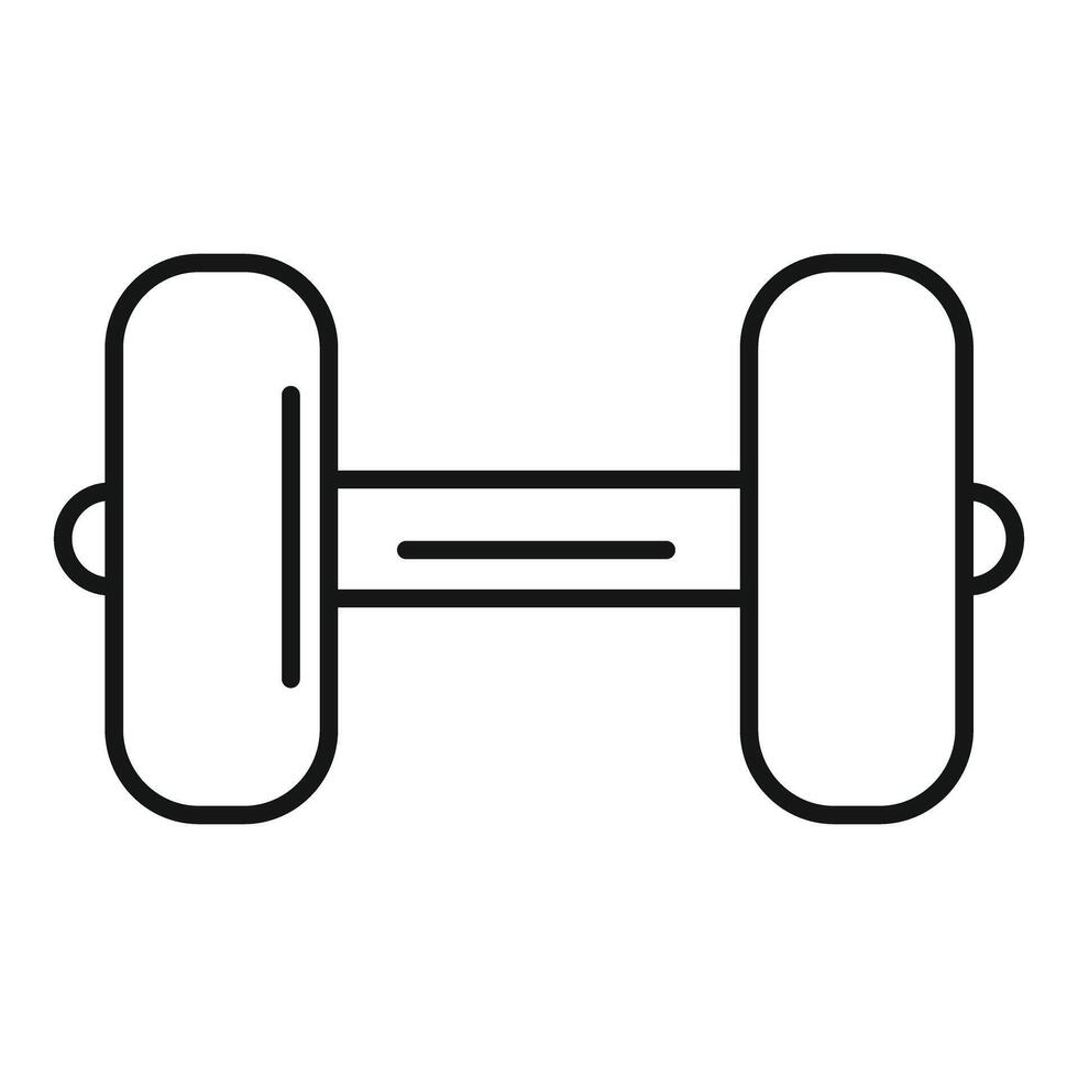 Dumbbell gym icon for weightlifting and bodybuilding representing fitness and strength vector