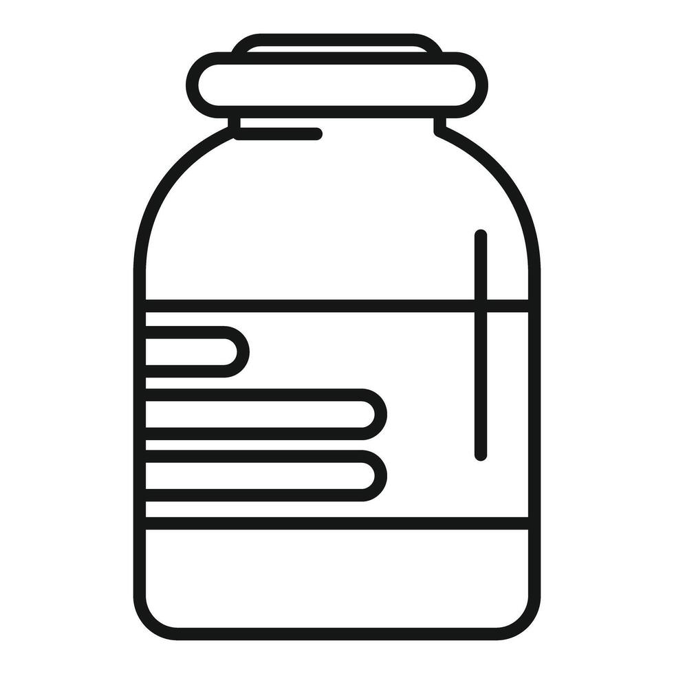 Closed glass jar with blank label is ready for your product vector