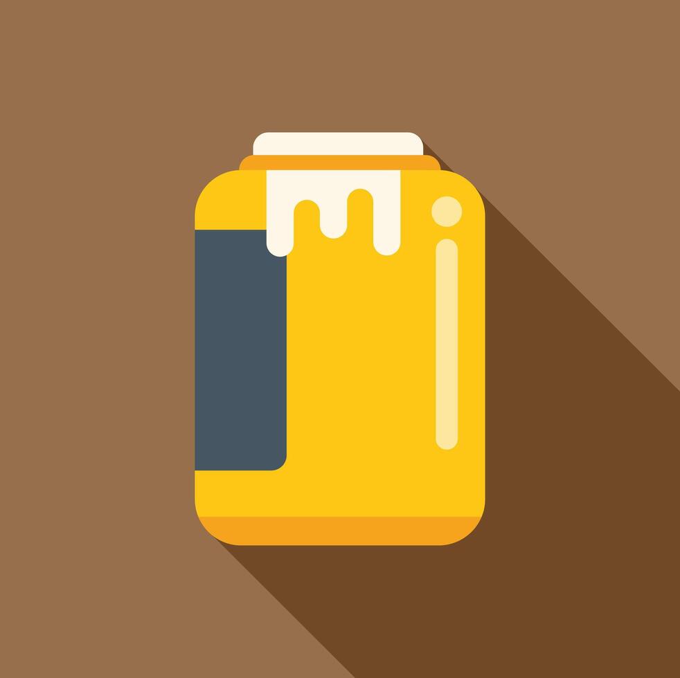 Overflowing beer can with foam dripping down the side vector