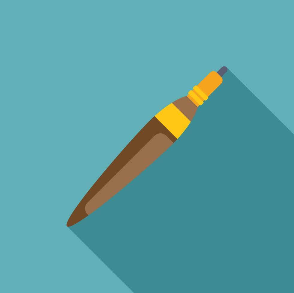 Electronic cigarette device with long shadow on turquoise background vector