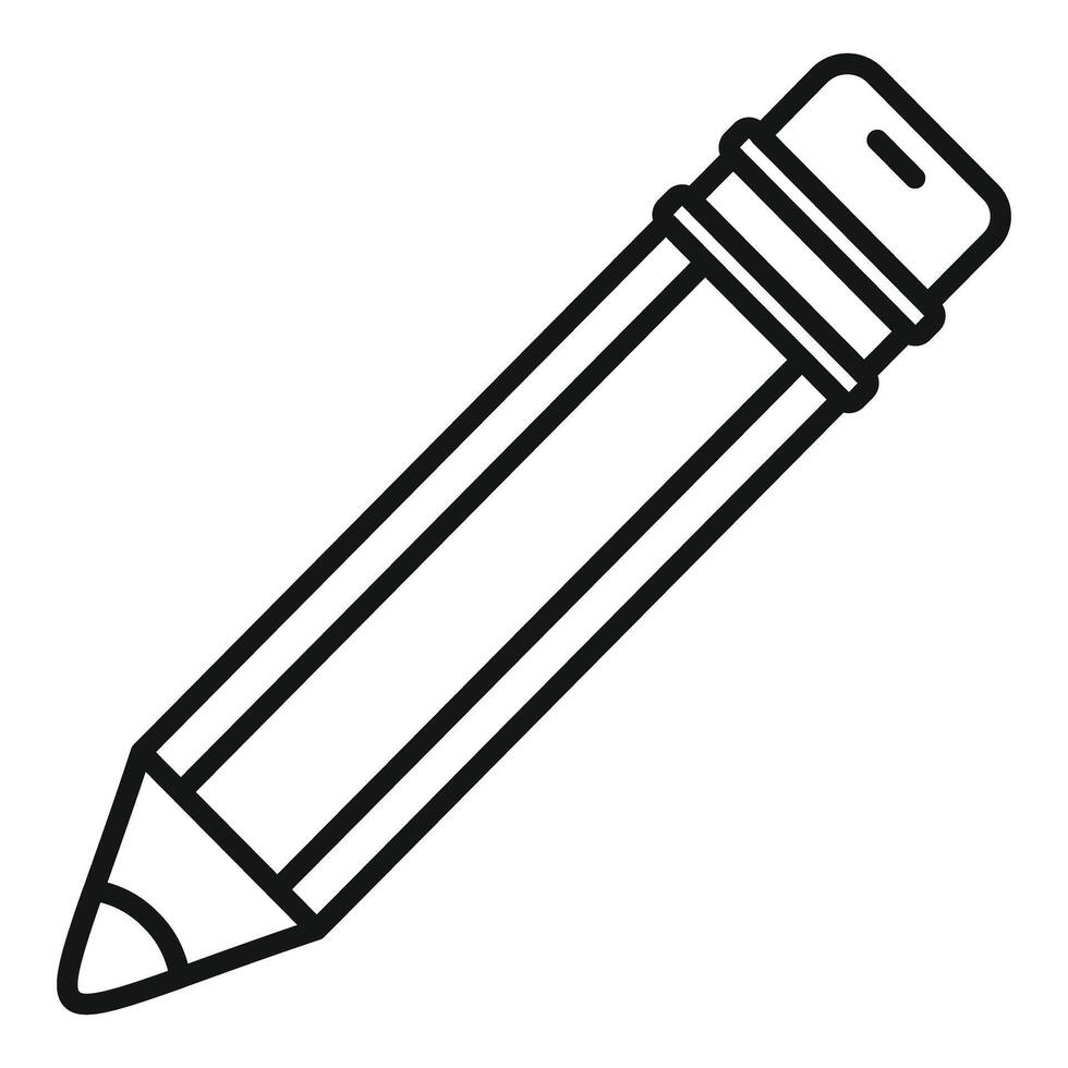 Pencil icon representing drawing and writing tools vector