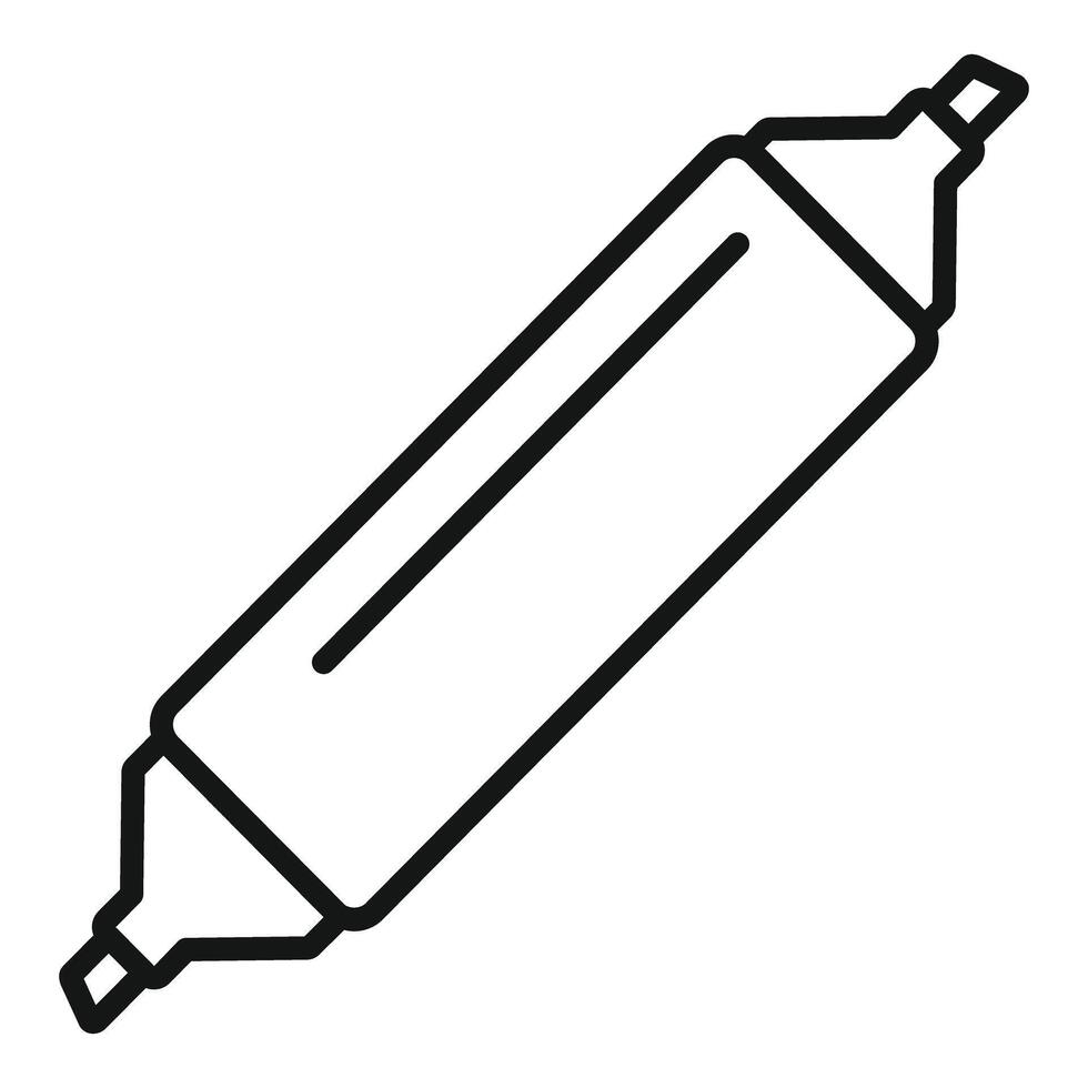 Double sided marker pen emphasizing important information vector