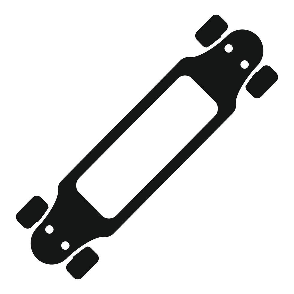 Modern longboard icon showing extreme sport vector