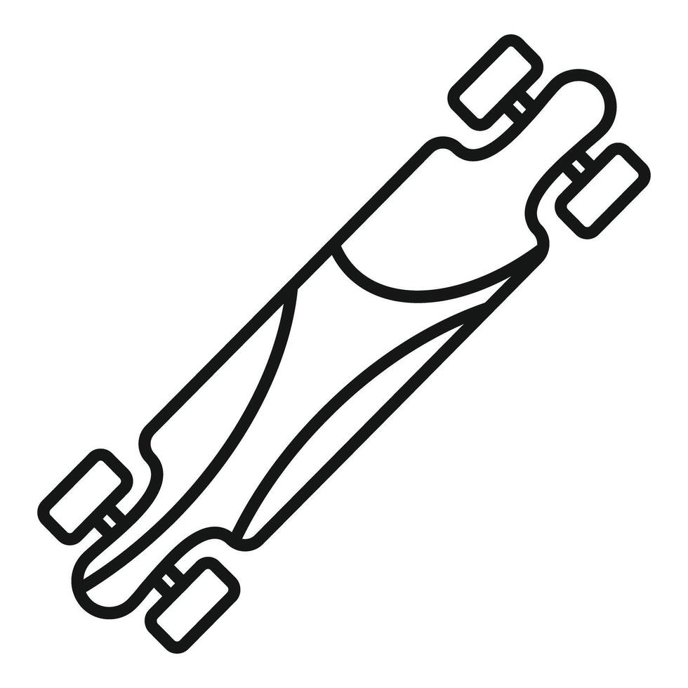 Longboard skateboard for extreme urban recreation vector