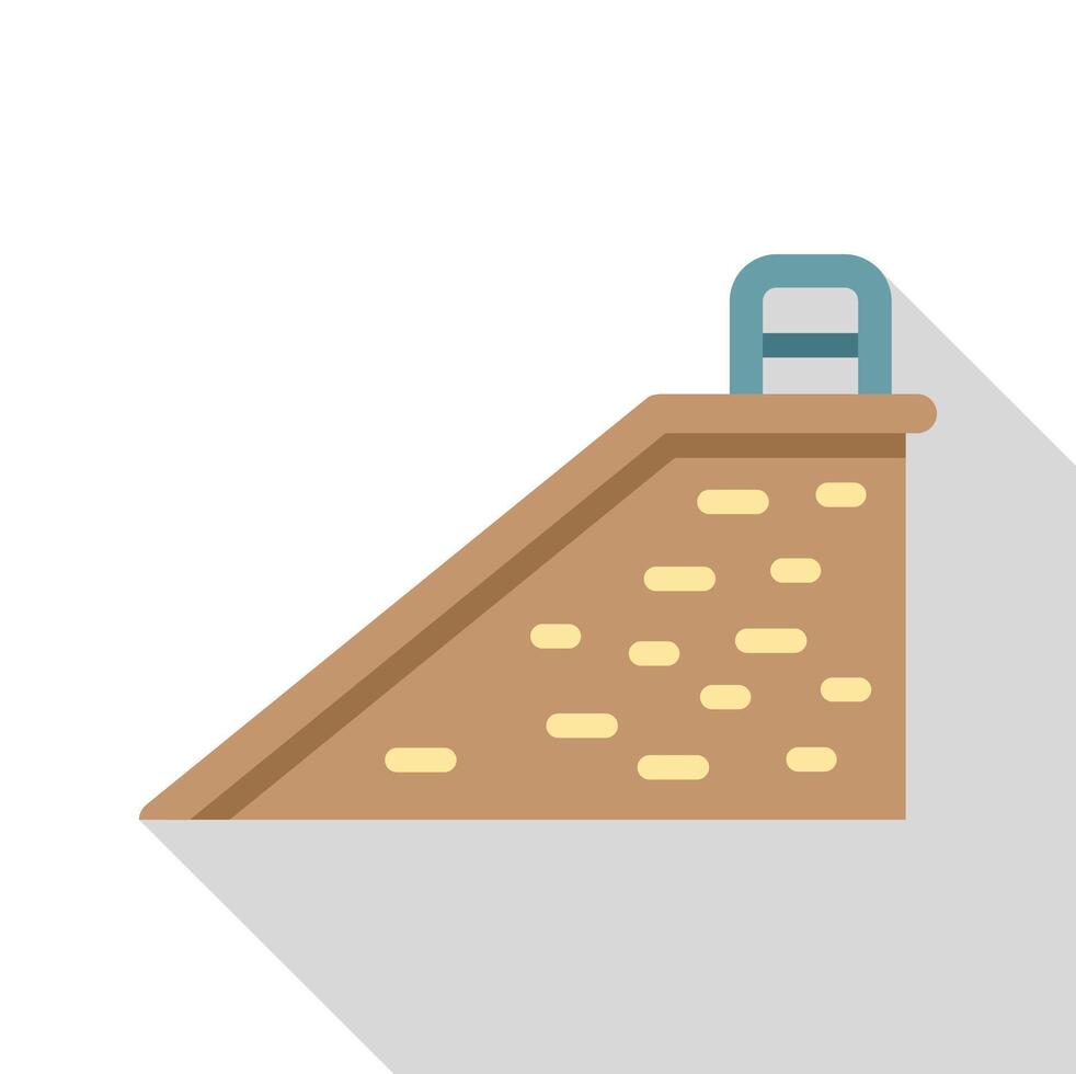 Climbing wall with holds for bouldering training vector