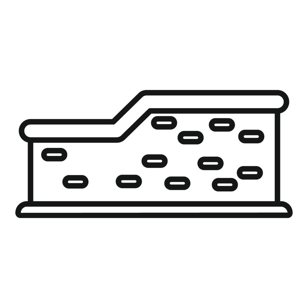 Climbing wall for bouldering training in gym icon outline style vector