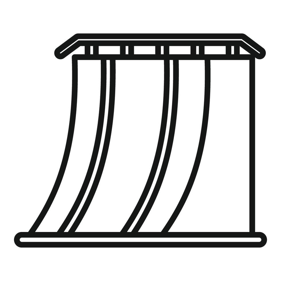Playground slide with three lanes providing fun for kids vector
