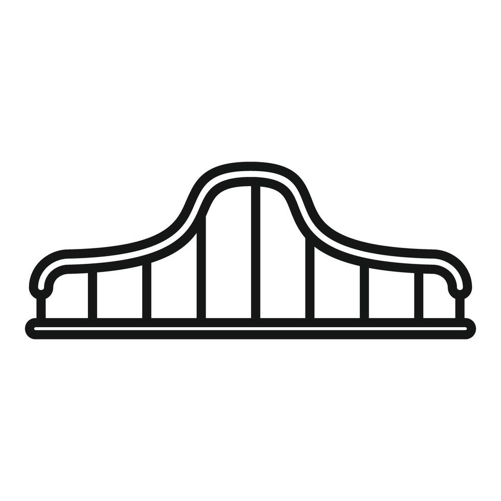 Roller coaster silhouette showing amusement park ride vector