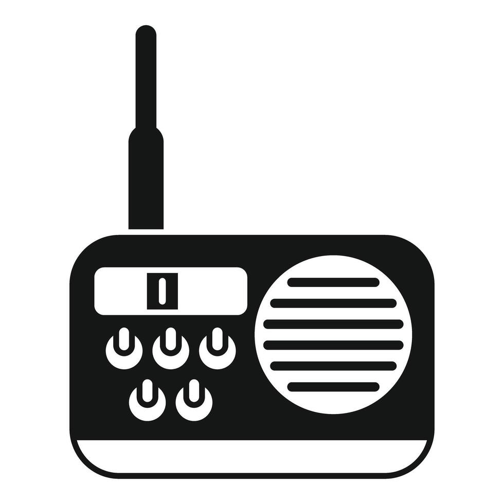 Portable radio receiver transmitting signals with antenna vector