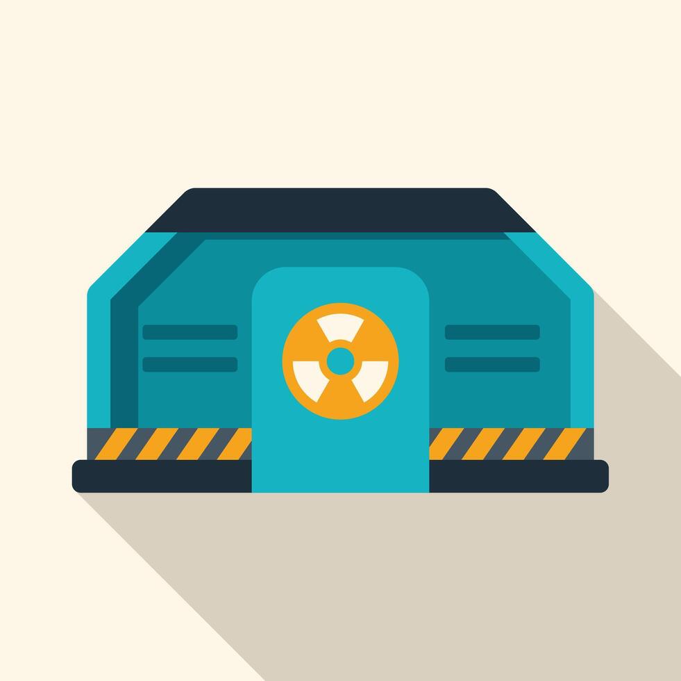 Nuclear power plant building emitting radioactive fumes vector
